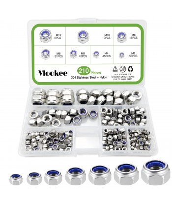 Vlookee 210 Pieces Hex Lock...