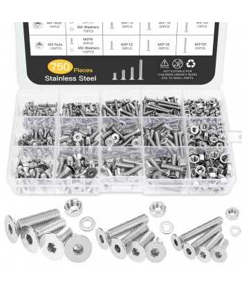 750 Pieces Hex Socket Bolt...